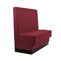 FDP Pro Series Single-Sided Restaurant Booth - Burgundy, 15425-BY