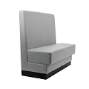 FDP Pro Series Single-Sided Restaurant Booth - Dark Gray, 15425-DG