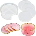 FDSHIP DIY Coaster Mold Creative Epoxy Mold Multipurpose Resin Craft Mold Silicone Casting Mold (Cups Mats)
