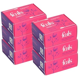 feals ear buds cotton swabs 200 stems400 swabs in each box pack of 6
