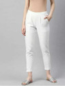 fearlessfashion Regular Fit Women White Trousers
