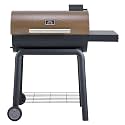 Feasto Heavy-Duty 30-Inch Charcoal Grill with Side Table, Golden