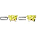 Feather Double Edge Safety Razor Blades - (50 Count) - Platinum Coated Hi-Stainless Steel Razor Blades - Fits Most Safety Razors - Super Sharp for Close Shaves - Japanese Quality (Pack of 2)