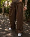 FEATOUS Men Solid Brown Track Pants