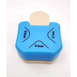 featuretail 3 in 1 paper corner rounder cutter for crafts scrapbooking coupon label and photo blue 4mm 7mm 10mm 3 way