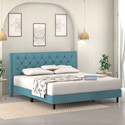 FEBERICA Engineered Wood Fabric King Size Bed