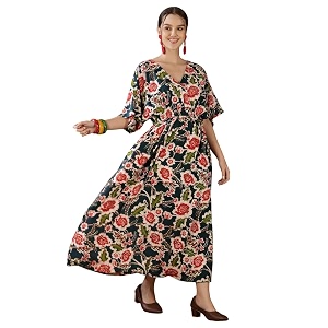 FebQ Elegant Comfortable Rayon Elastic Dress