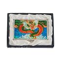 February Mountain Mother of Pearl Business Card Case - Korea Traditional Gifts, Slim Metal Holder for Business &amp; Credit Cards, Pocket-Sized Purse Wallet (Dragon Wave)