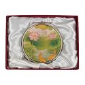 February Mountain Mother of Pearl Compact Mirror – Dual Magnification Gift for Women, Mom, Sister – Birthday or Christmas Idea (1, Lotus &amp; Koi)
