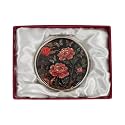 February Mountain Mother of Pearl Compact Mirror – Dual Magnification Gift for Women, Mom, Sister – Birthday or Christmas Idea (1, Peony&amp;Butterfly)