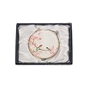 February Mountain Mother of Pearl Compact Mirror – Dual Magnification Gift for Women, Mom, Sister – Birthday or Christmas Idea (1, Spring Whispers)