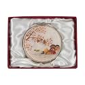 February Mountain Mother of Pearl Compact Mirror – Dual Magnification Gift for Women, Mom, Sister – Birthday or Christmas Idea (1, Mandarin Ducks)