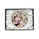 February Mountain Mother of Pearl Dual Magnification Compact Mirror – Gifts for Women, Mom, and Sister – Unique Birthday, Christmas Idea – Elegant and Travel-Friendly