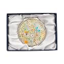 February Mountain Mother of Pearl Dual Magnification Compact Mirror – Gifts for Women, Mom, and Sister – Unique Birthday, Christmas Idea – Elegant and Travel-Friendly