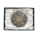 February Mountain Mother of Pearl Dual Magnification Compact Mirror – Gifts for Women, Mom, and Sister – Unique Birthday, Christmas Idea – Elegant and Travel-Friendly