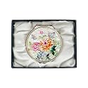 February Mountain Mother of Pearl Dual Magnification Compact Mirror – Gifts for Women, Mom, and Sister – Unique Birthday, Christmas Idea – Elegant and Travel-Friendly