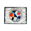 February Mountain Mother of Pearl Dual Magnification Compact Mirror – Gifts for Women, Mom, and Sister – Unique Birthday, Christmas Idea – Elegant and Travel-Friendly
