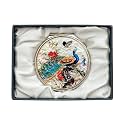 February Mountain Mother of Pearl Dual Magnification Compact Mirror – Gifts for Women, Mom, and Sister – Unique Birthday, Christmas Idea – Elegant and Travel-Friendly