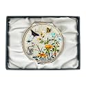 February Mountain Mother of Pearl Dual Magnification Compact Mirror – Gifts for Women, Mom, and Sister – Unique Birthday, Christmas Idea – Elegant and Travel-Friendly