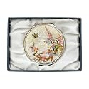 February Mountain Mother of Pearl Dual Magnification Compact Mirror – Gifts for Women, Mom, and Sister – Unique Birthday, Christmas Idea – Elegant and Travel-Friendly