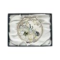 February Mountain Mother of Pearl Dual Magnification Compact Mirror – Gifts for Women, Mom, and Sister – Unique Birthday, Christmas Idea – Elegant and Travel-Friendly