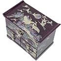 February Mountain Mother of Pearl Handcrafted Mother-of-Pearl Jewelry Box with Traditional Korean Design Mother's day Graduation Birthday Gifts for Women