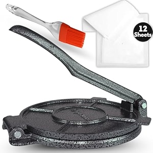 febzona roti maker machin puri papad tortilla making machine cast iron manual chapati puri roti dough chapati roller machine for home 20 cm