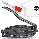 Febzona Roti Maker Machin Puri Papad Tortilla Making machine Cast Iron manual chapati puri roti dough chapati roller machine for home (20 CM)