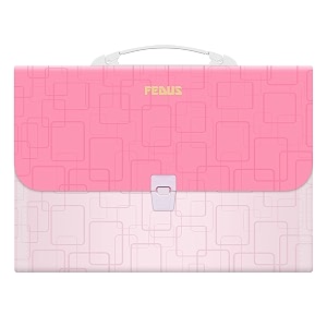 fedus 13 pocket expanding file folder with handle a4 large capacity portable plastic folder for important documents holder accordion paper storage organizer bag with labels index file folder pink