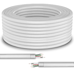 fedus 23awg pure copper 31 cctv camera coaxial cable for high-speed audio video signal bnc video amp power cord with breading alloy positive negative mic earth wire 3m