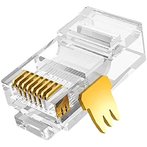 fedus 250 pcs cat6 rj45 ends cat6 connector 8p8c cat5 cat6 cat5e rj45 connector ethernet cable crimp connectors utp network plug for solid wire and standard cable lan crimp module plugs