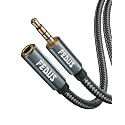 FEDUS PURETONE 3.5mm Male to Female Aux Extension Cable Cord with Mic Support, 1 Meter 4-Pole TRRS Audio Jack Extender Braided For Smartphone, Speakers, PC, Headphone, Car Stereo,TV, Headphone,Tablet