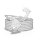 FEDUS 3 Meter 2-pin L-Shape Universal Replacement AC Power Cord Cable Wire for LED TV, Printer, Play Station, Laptop PC Notebook Computer, Tape Recorder, Camera White