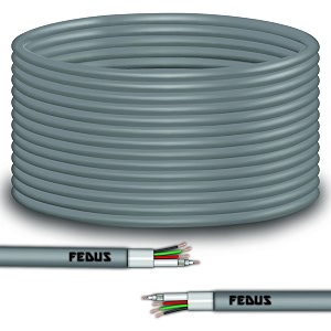fedus 3m 23awg pure copper 31 cctv camera coaxial cable for high-speed audio video signal bnc video amp power cord with breading alloy positive negative mic earth wire for all security camera dvr