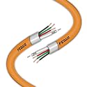 FEDUS 32 Feet 23AWG Pure Copper 3+1 CCTV Camera Coaxial Cable For High-Speed Audio Video Signal BNC Video &amp; Power Cord With Breading Alloy Positive Negative Mic Earth Wire for all Security Camera DVR