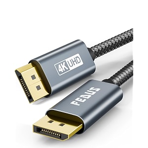fedus stryker-xy 4k displayport to displayport cable 12 dp to dp 15 meter 4k60hz 2k144hz braided male to male cord display port wire cord for gaming monitor pcgpurtx 4090desktopprojector