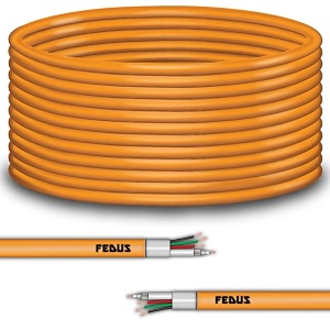 fedus 5m 23awg pure copper 31 cctv camera coaxial cable for high-speed audio video signal bnc video amp power cord with breading alloy positive negative mic earth wire for all security camera dvr