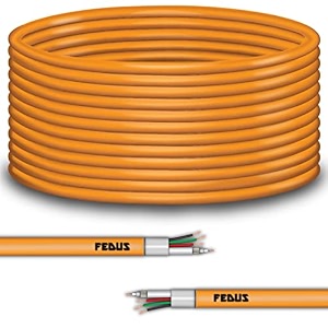 fedus 50 meter 23awg pure copper 31 cctv camera coaxial cable for high-speed audio video signal bnc video amp power cord with breading alloy positive negative mic earth wire for all security camera dvr