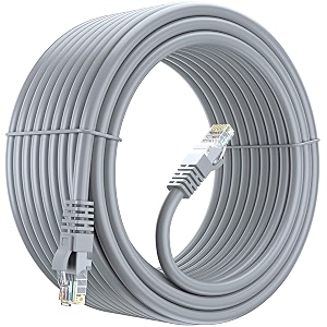fedus cat7 ethernet server cable15m 49feet pure bare copper double shielded outdoor amp indoor lan wire heavy duty high speed solid 24 awg network cable 10gbps600mhzweatherproof sftp uv resistant