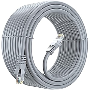fedus cat7 ethernet cable1 meter 32 feet pure bare copper double shielded outdoor amp indoor lan wire heavy duty high speed solid 24 awg network cable 10gbps 600mhz weatherproof sftp uv resistant