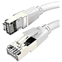 FEDUS Cat7 Ethernet Cable Pure Bare Copper Double Shielded Outdoor &amp; Indoor Lan Wire Heavy Duty High Speed Solid 24 AWG Network Cable 10Gbps, 600Mhz, Weatherproof S/FTP UV Resistant (40 METER)