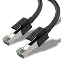 FEDUS Cat7 Ethernet Television Cable,10M Pure Bare Copper Double Shielded Outdoor &amp; Indoor Lan Wire Heavy Duty High Speed Solid 24 AWG Network Cable 10Gbps,600Mhz,Weatherproof S/FTP UV Resistant
