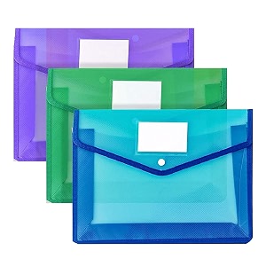 FEDUS Document Holder Envelope Folder,File Storage Bag withSnap Button ...