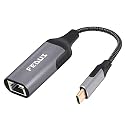 FEDUS Gigabit 1000 Mbps USB C to Ethernet RJ45 Adapter, USB-C 3.0 to RJ45 LAN Wired Adapter, Plug and Play Metal Body Braided Cable Compatible Windows and Mac, Laptop, MecBook Chromebook Surface