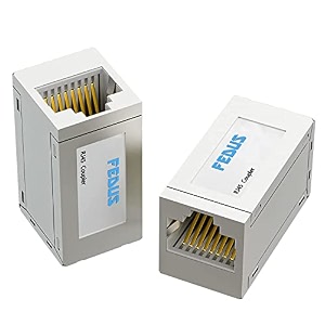 fedus rj45 coupler in-line shielded ethernet cable extender ethernet coupler female to female connector in-line coupler network coupler ethernet connectors for cat7 cat6 cat5e pack of 25
