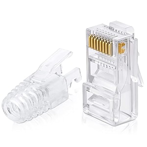 fedus rj45 stp connector pack 20 cat5 cat5e cat6 shielded rj45 nickel plated 8p8c ethernet modular lan crimp module plug ftp stp network crimping plug ethernet network cable plug