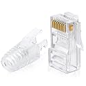FEDUS RJ45 STP Connector Pack 20 Cat5, Cat5E, Cat6, Shielded RJ45 Nickel Plated 8P8C Ethernet Modular LAN Crimp Module Plug FTP STP Network Crimping Plug Ethernet Network Cable Plug