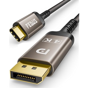 fedus pixor type c to displayport cable 15m 4k60hz 2k144hz braided usb c to dp 12 cord for thunderbolt 34 for iphone 171615 pro max macbook m3m2 ipad pro galaxy s2625s24 ultra xps