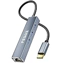 FEDUS USB C to Ethernet Adapter, 3-Port 3.0 Hub with RJ45, Gigabit ethernet LAN Type c Converter, LAN USB Connector, Network Adapter for Phone, MacBook Pro/Air, iPad Pro, XPS, Surface