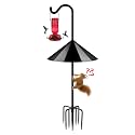 FEED GARDEN 92’’ Bird Feeder Pole Squirrel Proof 1 Pack, Adjustable Tall Shepherds Hooks for Outdoor with 7 Prongs Base, Heavy Duty Shepherd Hook with Baffles, Pole for Bird Feeder, Plant Baskets